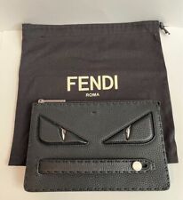 FENDI Selleria Monster Bolsa de Embreagem Couro Preta Segunda Bolsa Japão Usada, usado comprar usado  Enviando para Brazil