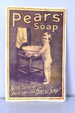 Jabón de glicerina vintage Pears anuncio impreso cartel caja bebé niño baño, usado segunda mano  Embacar hacia Mexico