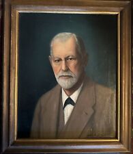 Meados do século emoldurado, assinado original óleo sobre tela retrato de Sigmund Freud comprar usado  Enviando para Brazil