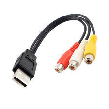 D43 USB auf Cinch Kabel Cinch Kabel, USB 2.0 Stecker auf 3 Cinch Buchsen AV 30cm, usado comprar usado  Enviando para Brazil