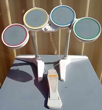 Nintendo Wii Harmonix Rock Band White Drum Set W/ Pedal  19092 for sale  Shipping to South Africa