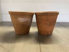 2 Vintage Terracotta Pots 11cm X 11cm X 10cm Lot 108, used for sale  Shipping to South Africa