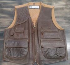 mens brown leather vest for sale  Trinity