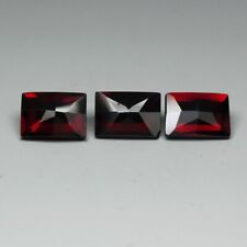 3pcs Lot 3.85ct t.w VS Baguette Natural Orangish Red Almandine Garnet, Gemstone for sale  Shipping to South Africa