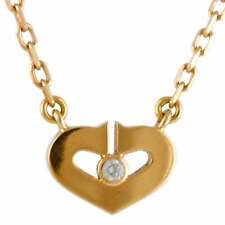 Usado, Colar feminino Valente Cartier C coração ouro rosa 18K K18 diamante comprar usado  Enviando para Brazil
