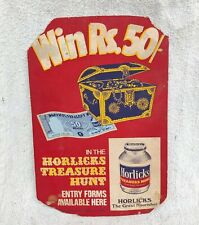 Vintage Horlicks Treasure Hunt Edition Advertising Cardboard Sign Board CB429 for sale  Shipping to South Africa