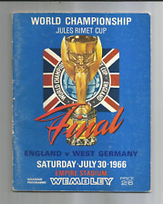 Usado, Original Inglaterra v Alemania Occidental 1966 Final Mundial de Wembley Programa Oficial segunda mano  Embacar hacia Argentina