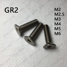 Titanium GR2 lower head screws with inner hex M2 M2.5 M3 M4 M5 M6 M8 DIN7991 for sale  Shipping to South Africa