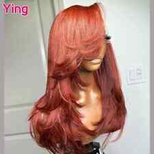Ginger Brown Peruvian Transparent Lace Front Wigs PrePlucked Body Wave Lace Wigs, used for sale  Shipping to South Africa