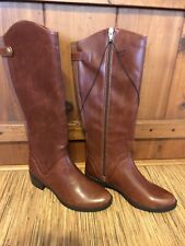 Merona Bonnie Cognac Womens Boots Brown Leather Size 8 for sale  Phelan