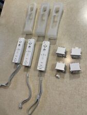 Nintendo Wii Lot Of 3 Controllers W/ Motion Plus Adapters X4 RVL 003 Tested for sale  Shipping to South Africa