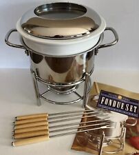 Williams Sonoma Stainless Steel Complete 1 Qt Fondue Set In Box  Made In Italy for sale  Shipping to South Africa