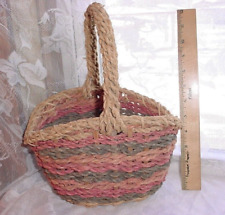 Sturdy striped basket for sale  Fairfax