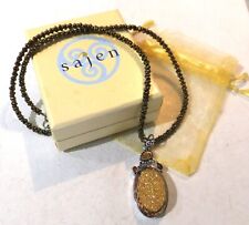 silver druzy pendant sajen for sale  Winston Salem