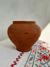Old Clay Pot Vintage Bowl Ukrainian Antique Pottery Rustic Primitive Pot for sale  Shipping to South Africa