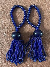 Pair blue beaded for sale  POOLE