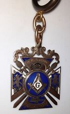 MASONIC WATCH FOB GROSGRAIN BLACK RIBBON GOLD PENTUCKET LODGE MASS 1800S NAME for sale  Shipping to South Africa