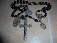 VINTAGE--BLACK WOOD--ROSARY -ITALY for sale  Shipping to South Africa