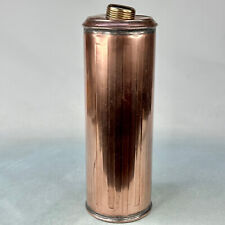 Vintage French Ridged Copper Bed Warmer, Metal Hot Water Bottle Stamped Calor for sale  Shipping to South Africa