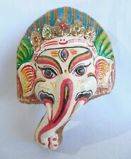 Used, Small Decorative Paper Mache Mask 4" from Nepal VINTAGE Hand Painted Ganesh for sale  Shipping to Canada