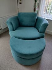 Used, Large DFS Freya swivel cuddle chair & foot stool. Only a few months old. for sale  KING'S LYNN