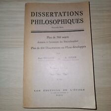 Dissertations philosophiques p d'occasion  Biscarrosse