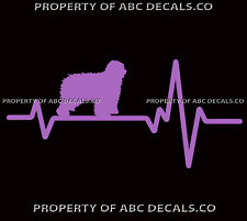 Used, HEART BEAT LINE DOG POLISH LOWLAND SHEEPDOG Pup Adoption Rescue CAR VINYL DECAL  for sale  Shipping to United Kingdom