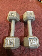 Pair 15lbs dumbell for sale  Valley Stream