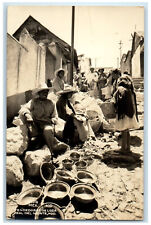 Postal fotográfica c1950 Vendedores De Loza Real Del Monte Hidalgo México RPPC segunda mano  Embacar hacia Argentina