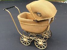 Used, Antique Whitney Carriage Co Stroller Pram Wood Spoke Wheels Wicker  for sale  Ballston Lake
