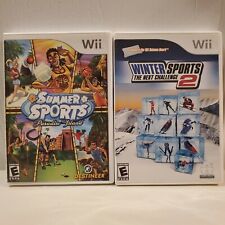 Juegos del sistema de juego Wii deportes de verano y deportes de invierno 2 - lote de 2 segunda mano  Embacar hacia Mexico