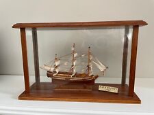HMS Bounty Model Boat in Wooden & Glass Case for sale  HOLYWOOD