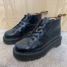 Dr Martens Church Doc Quad Platform Chunky Monkey Black Leather Boots Size UK 7 for sale  Shipping to South Africa