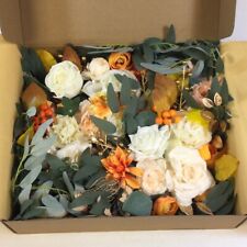 Kit de flores artificiales blancas naranjas Weieryue para arco de boda paquete de 2, usado segunda mano  Embacar hacia Argentina