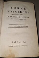 Codice napoleone. 1808 usato  Napoli