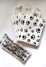 87 peças sacos de celofane com estampa de pata para animais de estimação e 19 sacos de papel para presente para cães e gatos comprar usado  Enviando para Brazil