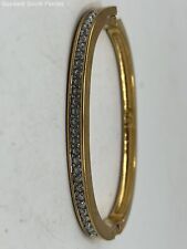 Autêntica pulseira feminina Swarovski tom dourado. Peso 27,2 g. comprar usado  Enviando para Brazil