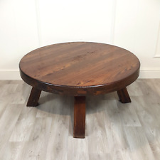 Usado, Mesa de centro circular vintage de madeira pesada - F298 comprar usado  Enviando para Brazil