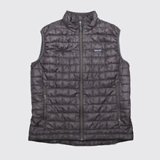 Patagonia Nano Puff Vest Size L Men Charcoal Gray Full Zip with Flathead Logo for sale  Minneapolis