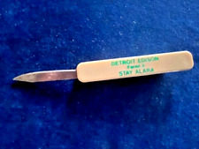 Cuchillo de colección Detroit Edison/Fermi 2 planta nuclear "Stay ALARA" con estuche de plástico segunda mano  Embacar hacia Argentina