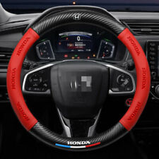 Capa de volante 15" couro genuíno para Honda Civic Accord CR-V vermelha 38cm comprar usado  Enviando para Brazil