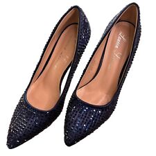 Brand New Lauren Lorraine Navy Rhinestone Encrusted ClosedToe Pumps Heels Sz. 11 for sale  Shipping to South Africa