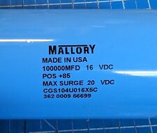 Mallory 100000uf 16v for sale  Phenix City