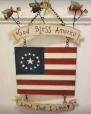 wall rustic art american flag for sale  Enola