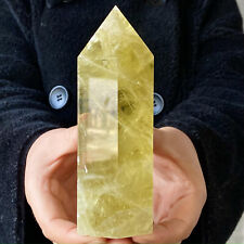 Obelisco de cristal amarelo natural 1,22 lb coluna de energia de cristal de quartzo de ponta única comprar usado  Enviando para Brazil