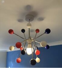 RARE VINTAGE  SPACE AGE ATOMIC SPUTNIK RETRO PLASTIC & Chrome LIGHT SHADE  RETRO for sale  Shipping to South Africa