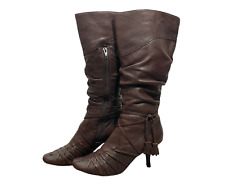 Bronx Leather Boots Womens UK 6 EU 39 Brown Wrinkled Real Leather, used for sale  Shipping to South Africa