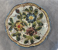 Prato decorativo italiano pintado à mão Brindisi Bazar cerâmica floral pendurado na parede comprar usado  Enviando para Brazil