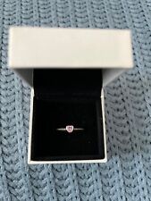 Pandora Delicate Pink Heart Ring, Size 52, VGC, In Box for sale  UK