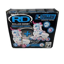 Roller Derby Falcon 2 in 1 Combo Inline Roller Skates Girls Size 3-6 Adjustable for sale  Shipping to South Africa